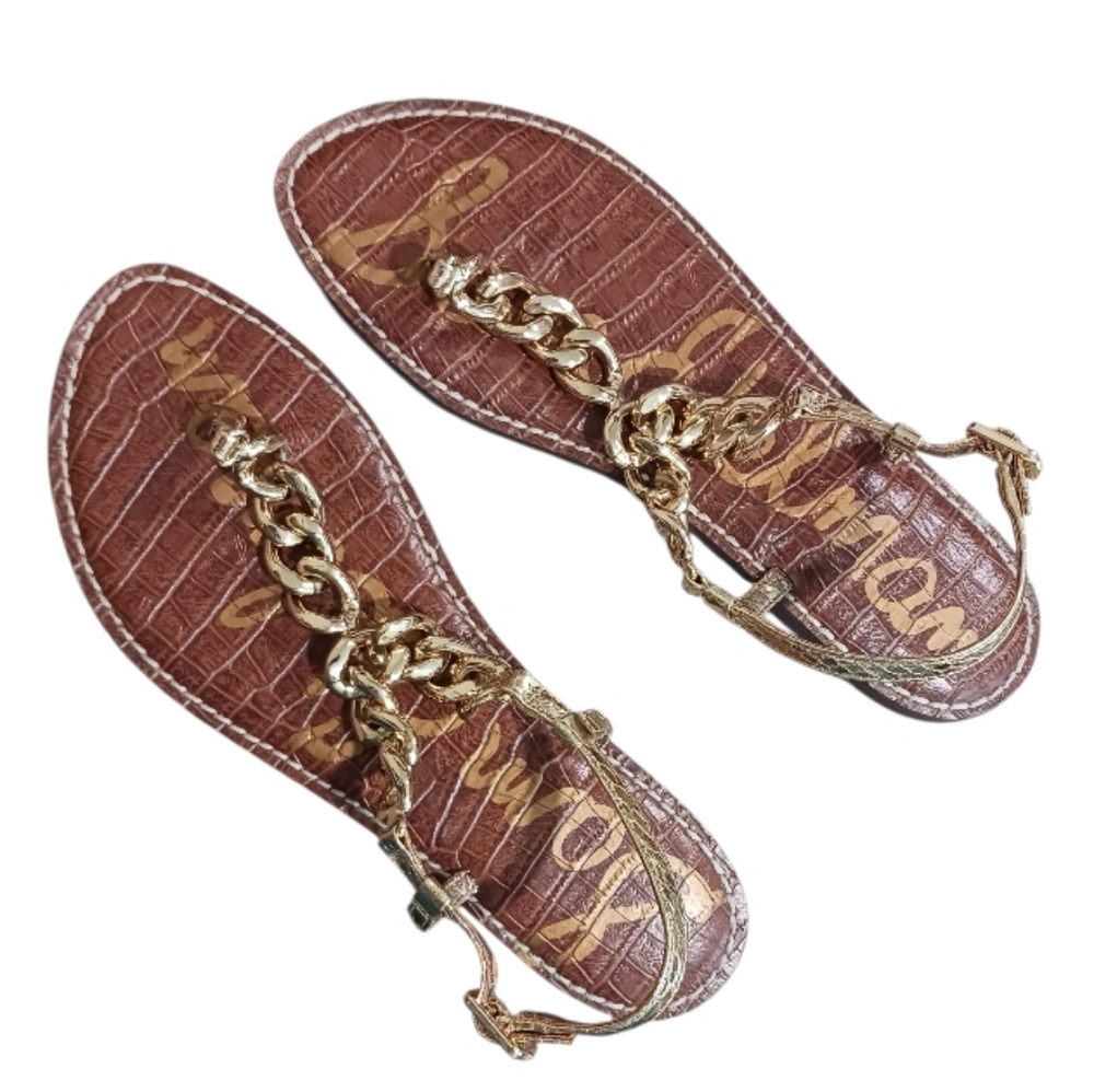 NEW Sam Edelman Grella Chain Thong Sandal - Picture 2 of 8